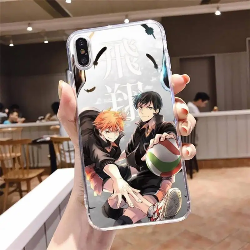 

Haikyuu Hinata Japanese anime Phone Case Transparent soft For iphone 5 5s 5c se 6 6s 7 8 11 12 plus mini x xs xr pro max