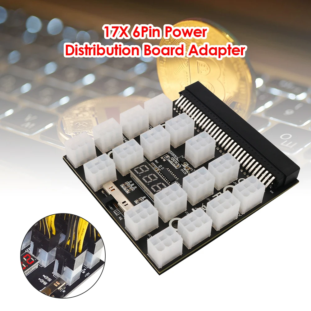 2021 12V блок питания ATX 17x 6Pin Питание поставить коммутационная плата адаптера