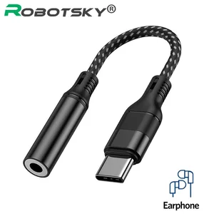 Аудиокабель-адаптер для наушников с разъемом USB C 3,5 и штекером AUX 3,5 мм для Samsung, Huawei V30, mate 30, P40 pro, Xiaomi Mi 10, 9