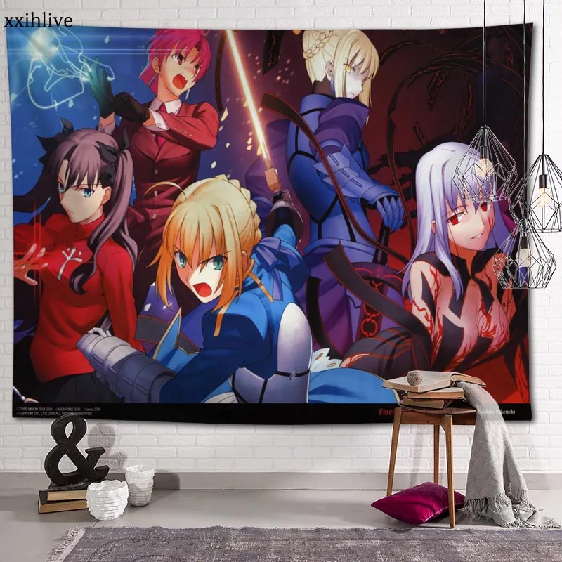 

Anime Game Fate Stay Night Custom HD Tapestry For Carpet Travel Mattress Wall Carpets Art Home Decor 70x95cm,100x150cm,130x150cm