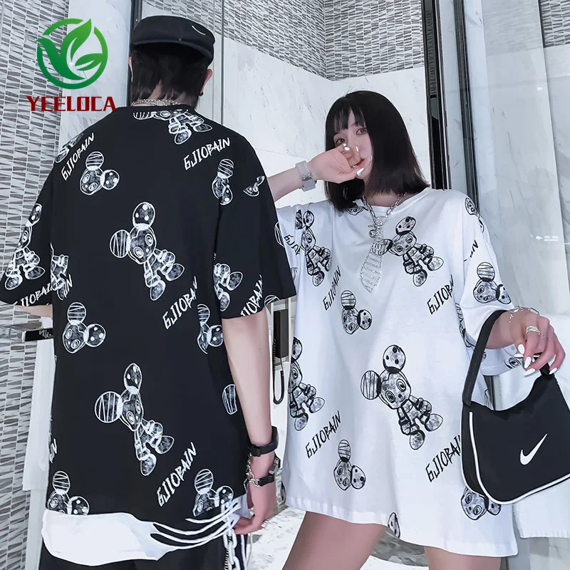 Футболка мужская/женская с коротким рукавом модный топ оверсайз из хлопка