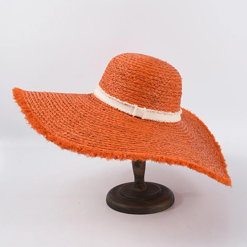 Новинка популярные женские пляжные шляпы с широкими полями Женская разноцветная