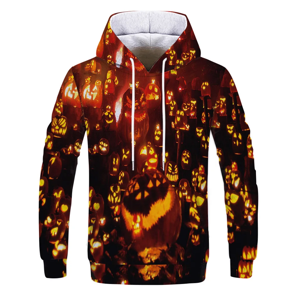 Крутые 3D толстовки на Хэллоуин Мужская/Женская Повседневная Толстовка с