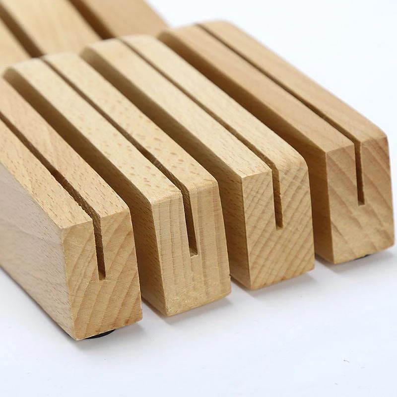 

Solid Wood Knife Wood Holder Block 7 Knife Slots Storage Organizer Kitchen Tool