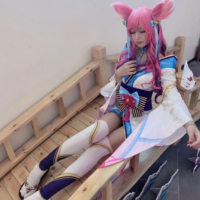 

Горячая игра Лига Легенд Косплей Костюм Lol Девять хвостов лиса Ahri/вечные охотники Kindred косплей костюм женские наряды