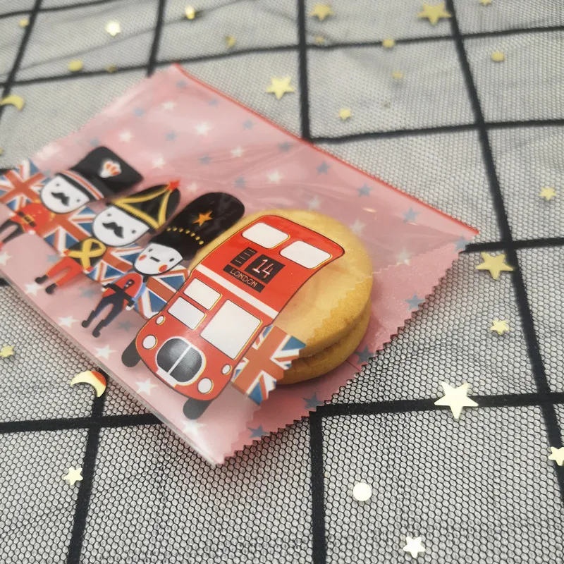 Пластиковая упаковка для печенья Подарочная сумка матовая мультипликационная