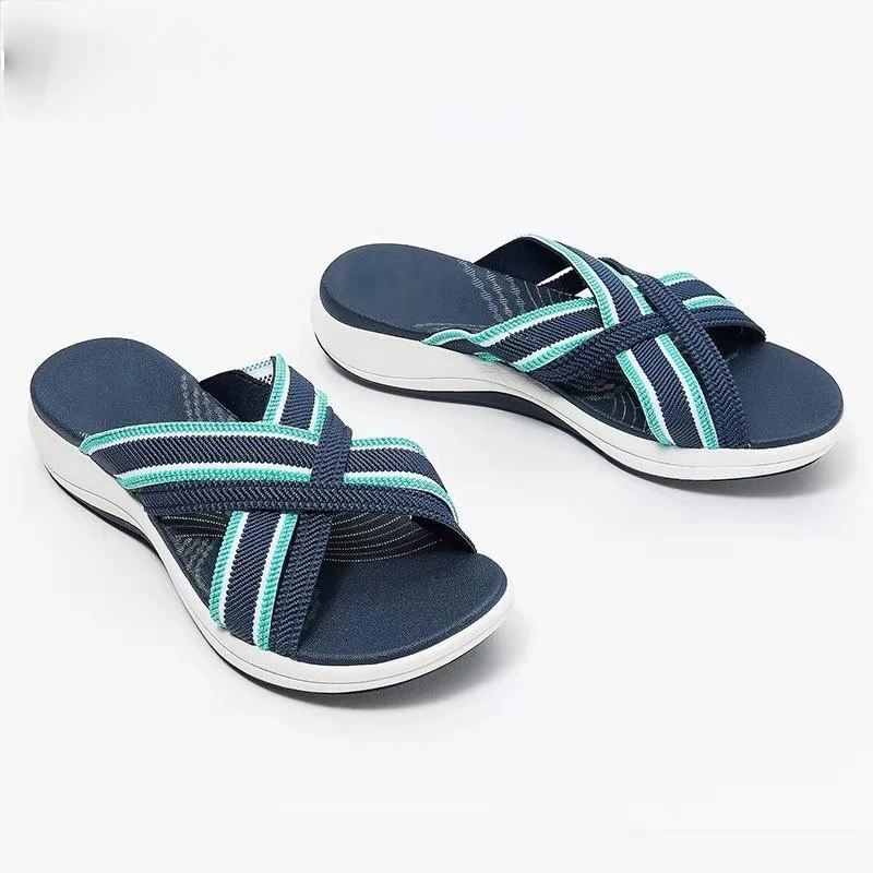

Women Slippers 2021 Summer New Rome Retro Sandals Flat Casual Shoes Female Slip on Slides Woman Shoes Plus Size Sandalias Mujer
