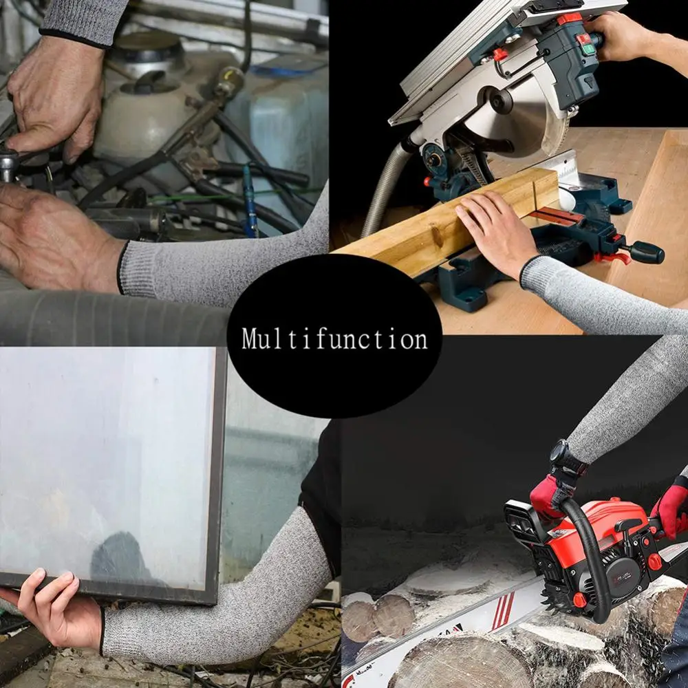 

1Pc Level 5 Cut Resistant Arm Sleeve Cover HPPE Lightweight Anti-Puncture Work Protection Arm Sleeves For Outdoor Activities