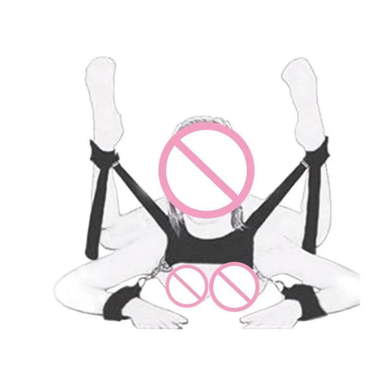 Женское сексуальное нижнее белье бандаж и наручники для БДСМ ноги открытые