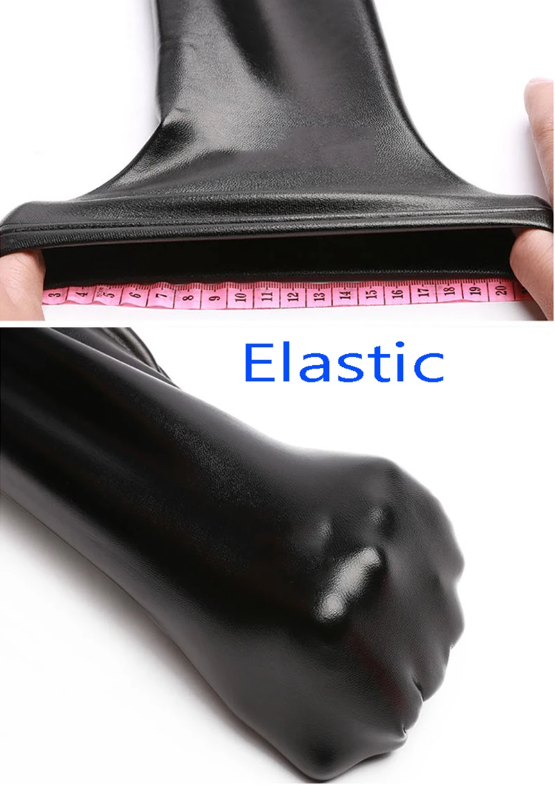 ) Сексуальные экокожа (полиуретан) на молнии открытая промежность секс карандаш с