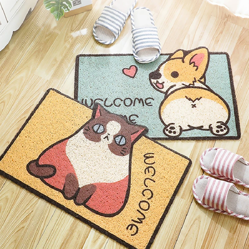 

Welcome Doormat Entrance Hallway Rectangle Printed Non-Slip Floor Rugs Front Door Mat Outdoor Rugs Carpet Bedroom Kitchen