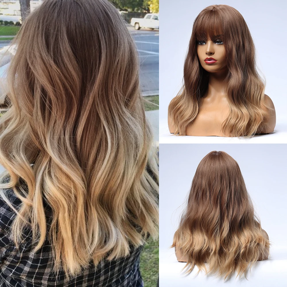 Парик женский синтетический с длинными волнистыми волосами светлый единорог