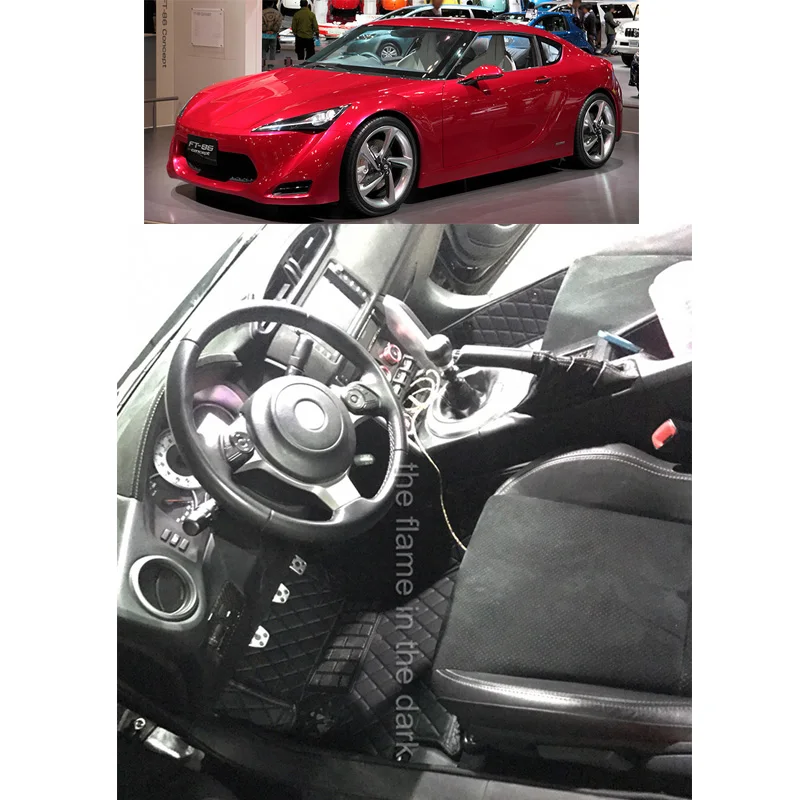 Кожаные автомобильные коврики Lsrtw2017 для Toyota 86 Subaru Brz GT86 2012 2013 2014 2015 2016 2017 2018 2019