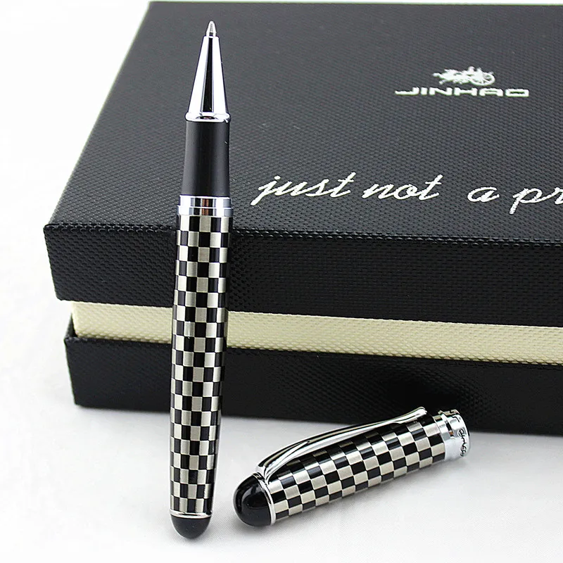 JINHAO 750 ручка деловые принадлежности для письма Серый 0,7 мм перо гелевая ручка шахматы boad шариковая ручка Роскошные чернил для письма черный Заправка