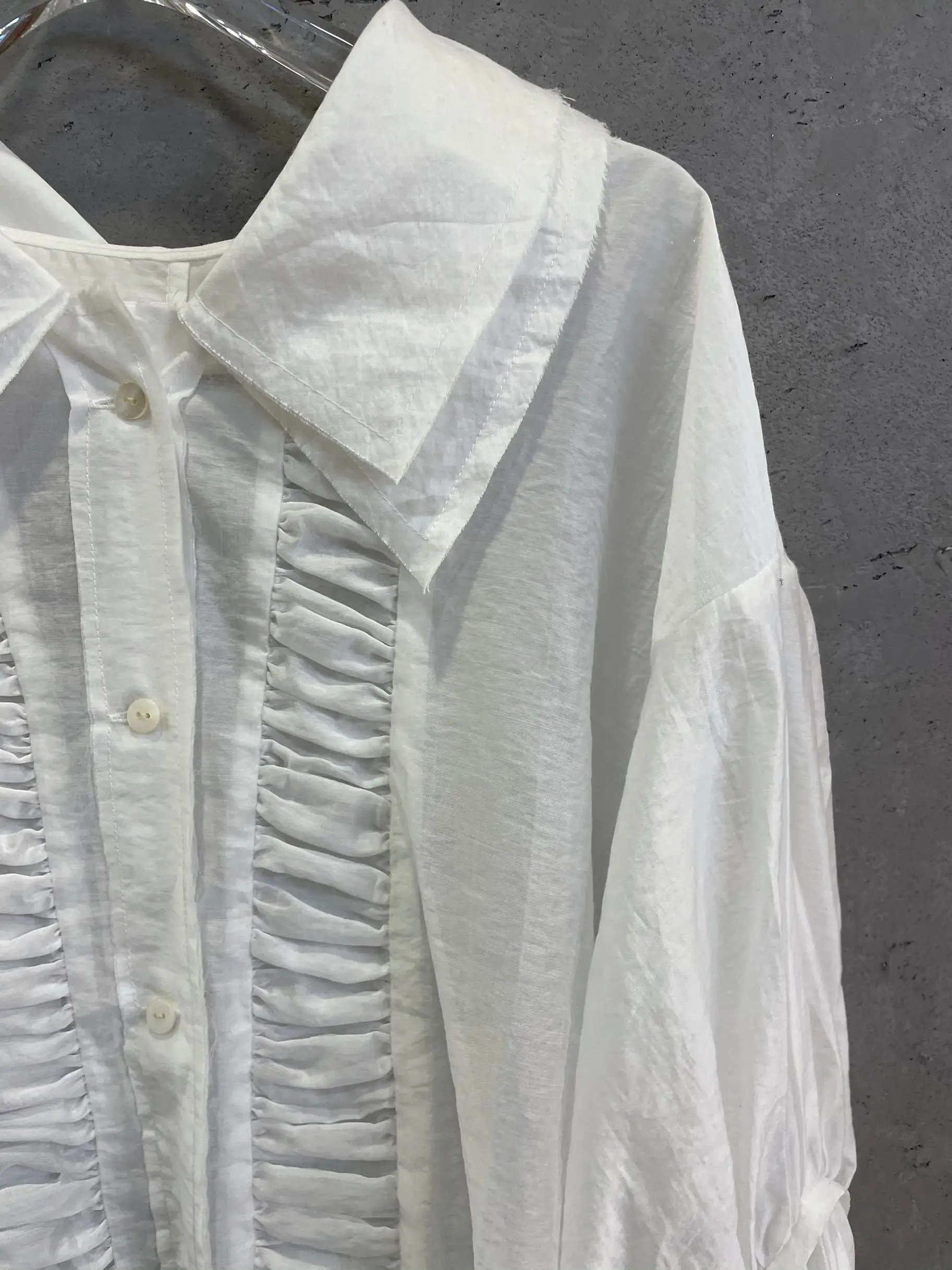 

2021 Spring Summer High Quality Women White Long Sleeve Shirt Ladies Casual Blouse Tops Tutu
