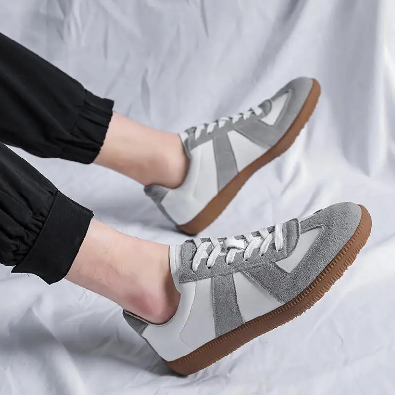 Мужская Спортивная обувь ZFTL винтажные кроссовки из натуральной кожи на шнуровке