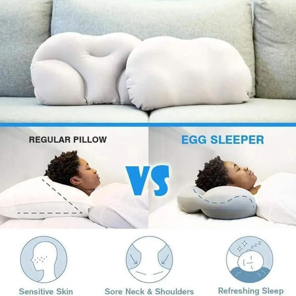 

All-round Sleep Pillow Soft Comfortable HOT SALE Egg Sleeper Memory Foam Soft Orthopedic Neck Pillow Dropshipping