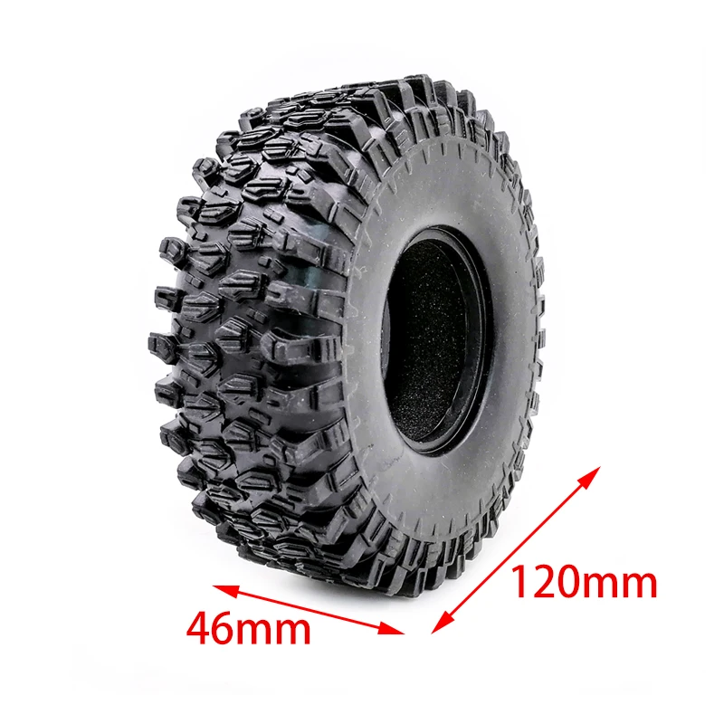 4 шт. резиновые шины 1 9 дюйма 120 мм для 1/10 RC Rock Crawler Axial SCX10 90046 D90 D110 | Игрушки и хобби