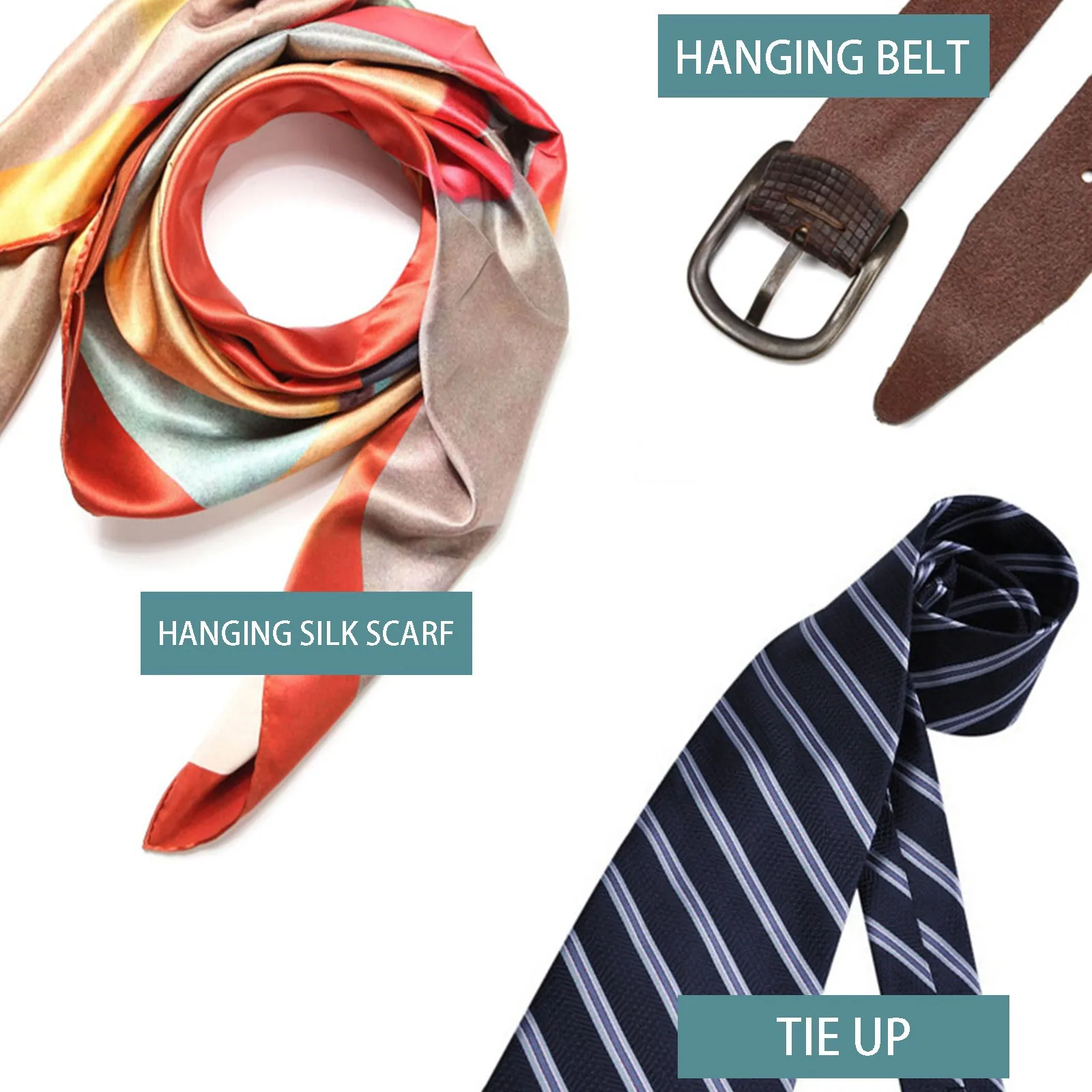 

Household Scarf Storage Rack 10 Slot MultiFunctional Practical Belt Rack