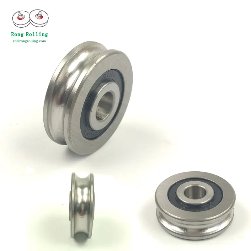 

10*37*12/14U sliding bearings with U-groove,U-groove pulley for 6mm diameter track,bearing diameter 37mm,bearing bore 10mm.