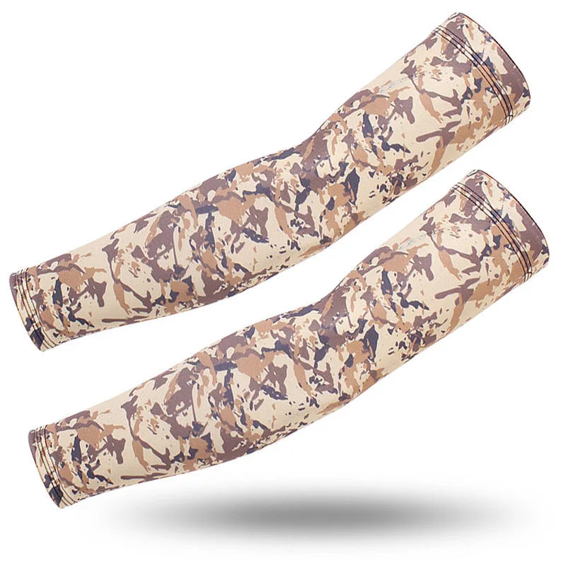 1 Pair Camouflage Arm Warmers Sun Uv Protection Arm Sleeves For Cycling Sports Bicycle Sunscreen Fishing Camping Arm Covers - Цвет: 17