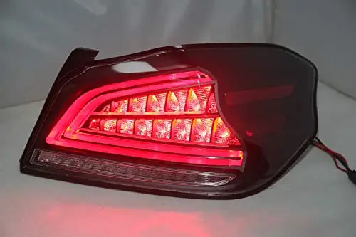 2 Pieces For SUBARU Impreza WRX Taillight Year LED Tail Lamp Rear Back Light Dark Red Housing Clear Len