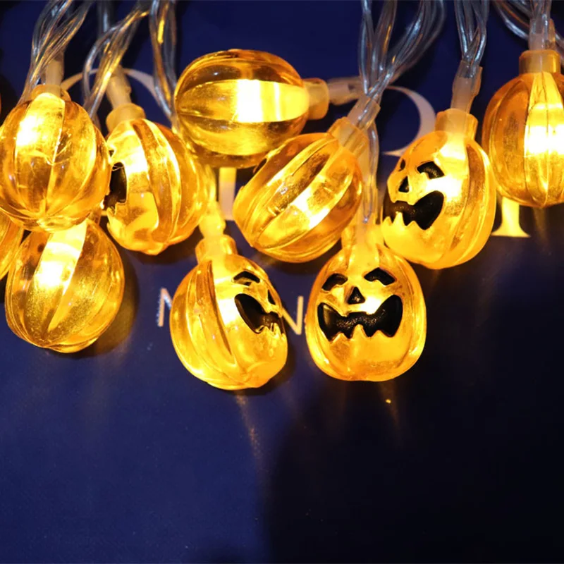 

2M Halloween Decoration Halloween Horror Pumpkin Head Ghost Eyes Skull Cloth Ghost LED String Light Festival Bar Home Decor