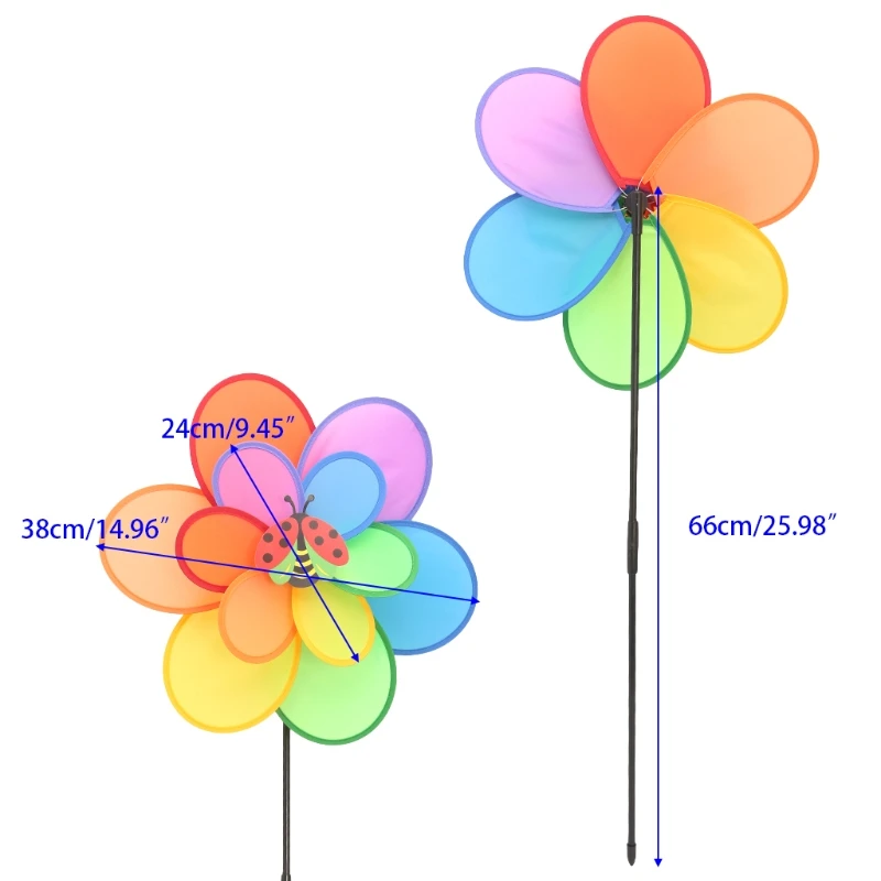 

Larger Double Layer Insect Windmill Wind Spinner Kids Toy Yard Garden Decoration