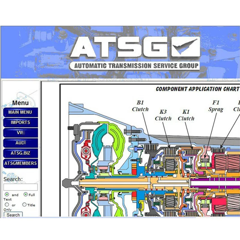 Новейшее программное обеспечение 2017 ATSG для автоматической диагностики