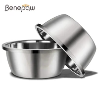 benepaw stainless steel bowls for dogs eco friendly smooth edge stable bottom pet food water bowl for small medium large dogs