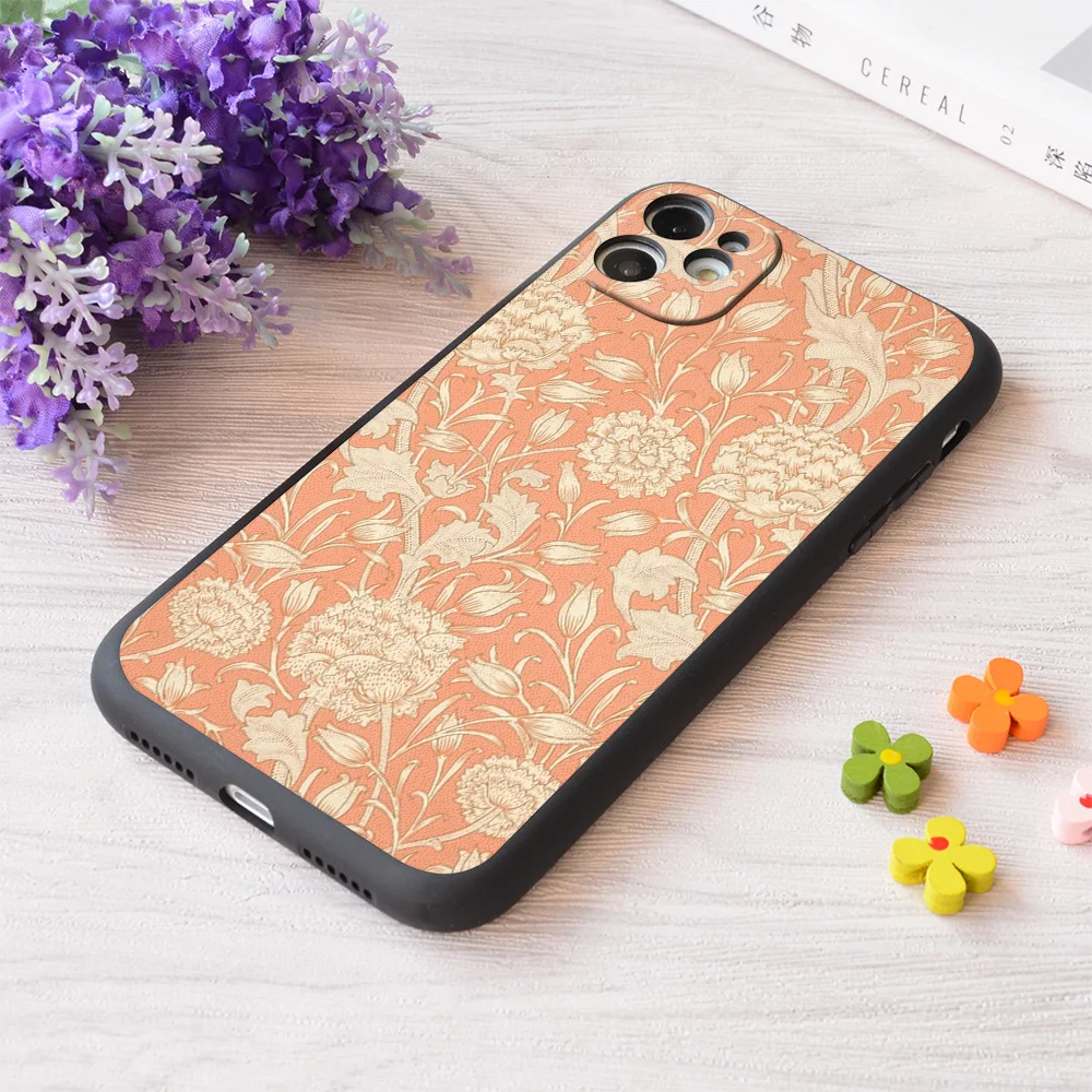 

For iPhone Wild Tulip Print Soft Matt Apple Case
