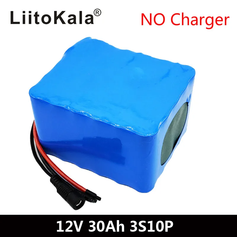 

LiitoKala 12V 30Ah 3S12P 11.1V 12.6V High-power Lithium Battery Pack for Inverter Xenon Lamp Solar Street Light Sightseeing Car