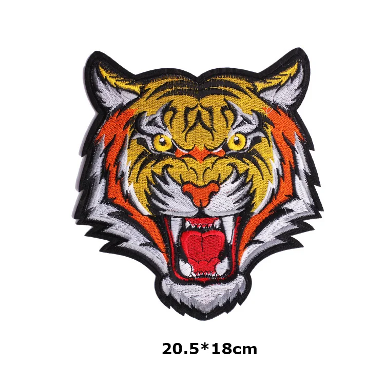 1 шт. крутая вышитая нашивка с тигровым лицом аппликация модные нашивки для
