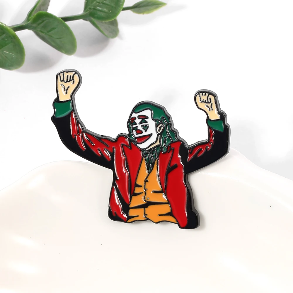 DC Clown Terrorist Joker Horror Brooch Enamel Lapel Fashion Pin Jackets Collar Pocket Badge Jewelry For Man Women Accessories | Украшения и