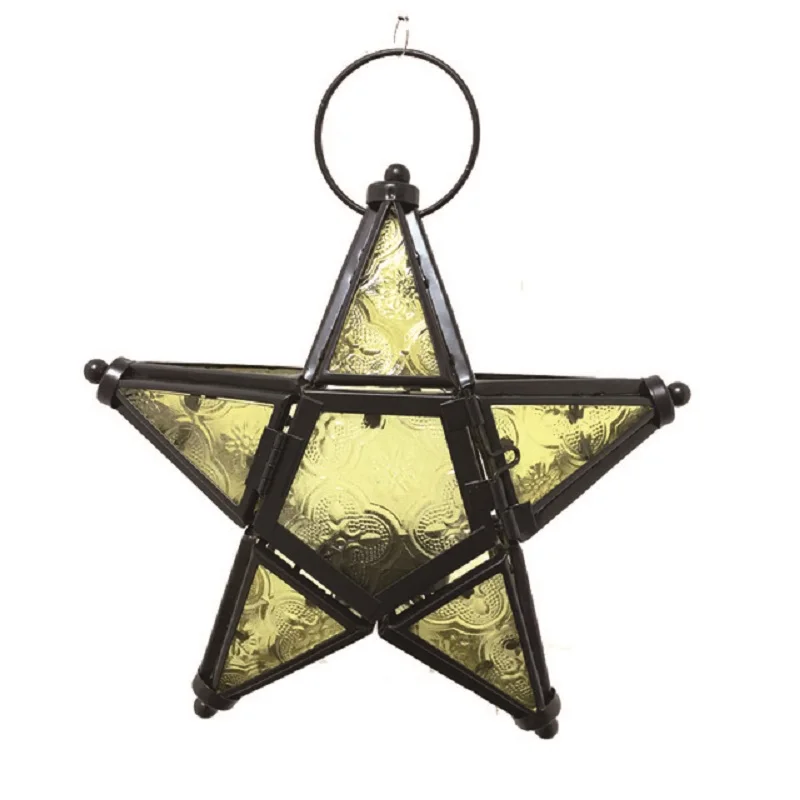 

Металлический стеклянный фонарь со звездами, подвесной подсвечник для украшения свадьбы, вечеринки, домашнего декора, дня рождения