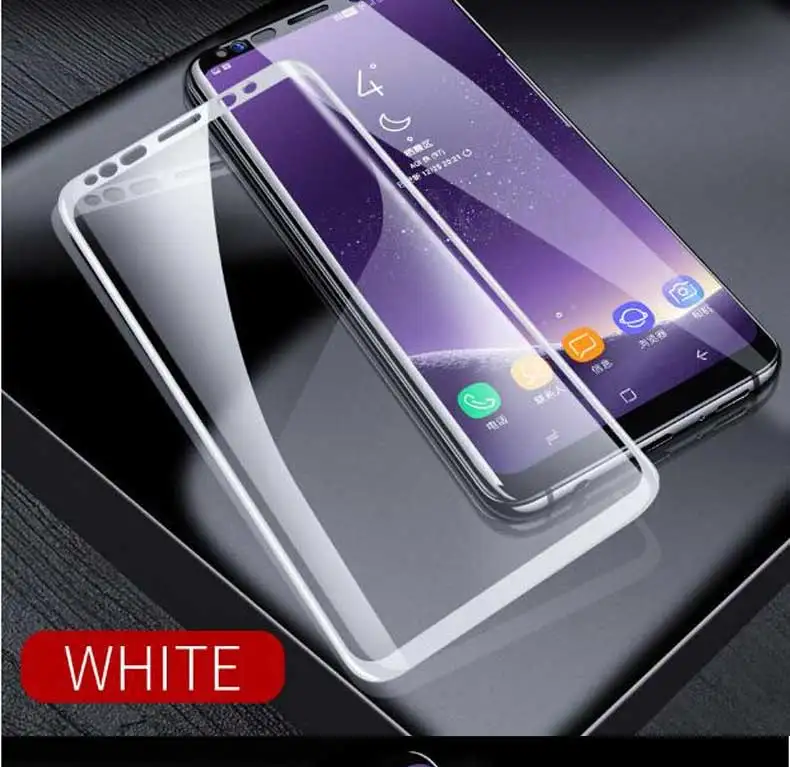 Закаленное стекло с закругленными краями 100D для samsung Galaxy Note 8 9 S7 S6 Edge S9 S8 Plus Защитная пленка для экрана прозрачное стекло