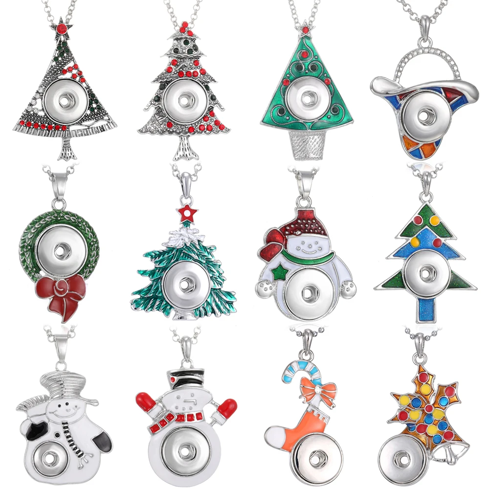 Новые рождественские ювелирные изделия ожерелья Рождественская елка снеговик