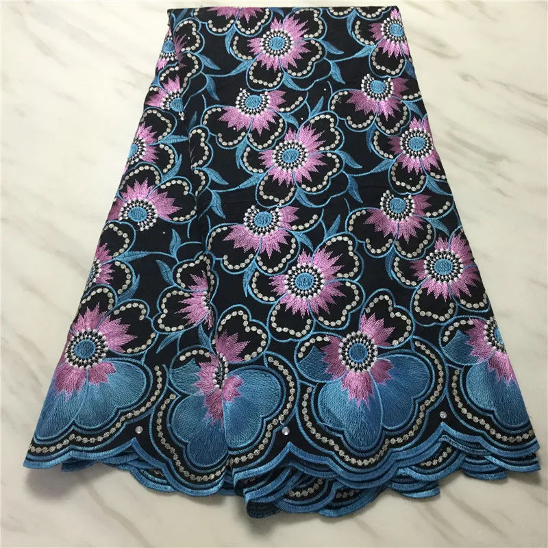 

New Green Swiss Voile Lace In Switzerland High Quality Embroidery African Lace Fabric Cotton Flowers Lace Tulle Fabric 5 Yards