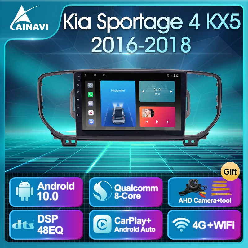 Автомобильный радиоприемник Android 10 QLED экран для Kia Sportage 4 KX5 2016 2018 автомобильный