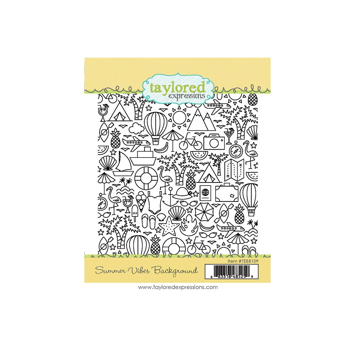 

Summer Vibes Background Hot Air Balloon Beach Stamps Scrapbook Paper Handmade Album Stamp Die Sheets Greeting Card 2021 New