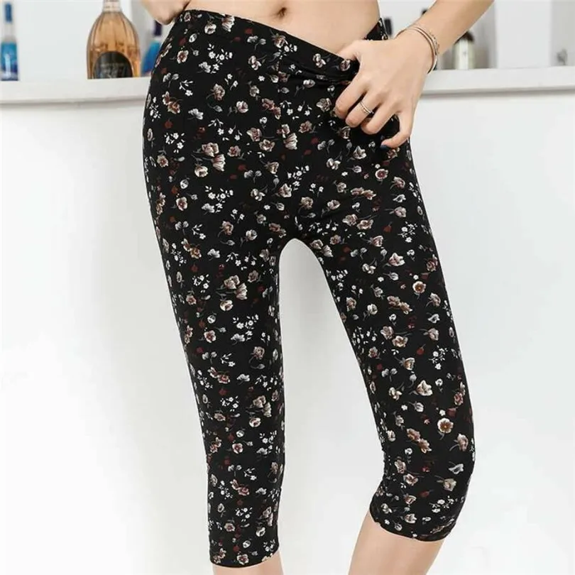 

YRRETY Fashion Plaid Printing Sexy Casual Elastic Colorful Flowers Fit Most Sizes Leggins Pants Trousers Woman Stripe Trouser