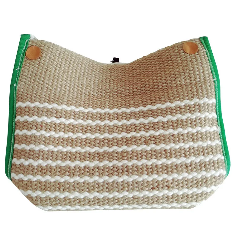 Джутовая/льняная подушка для укуса собак с ручками тренировочная игрушка