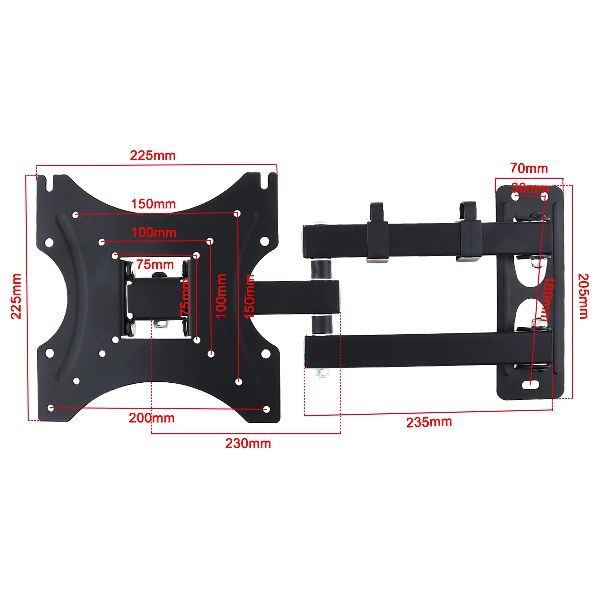 Регулируемый настенный кронштейн для телевизора 35 кг поддержка плоской панели