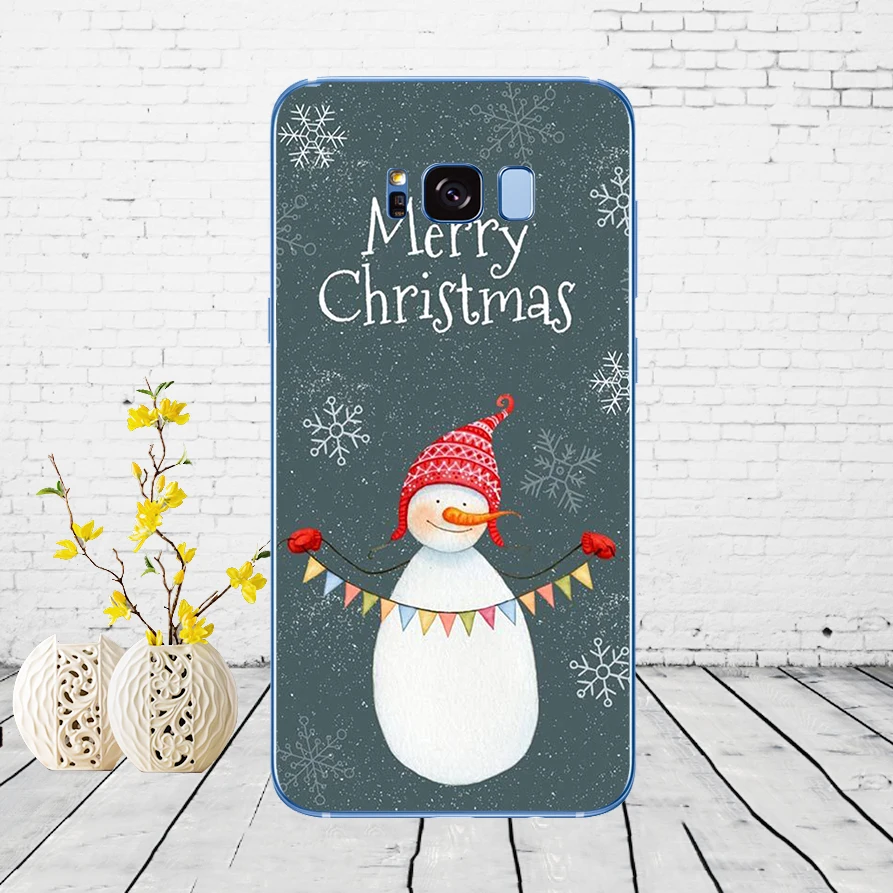 307DD с Новым годом Рождеством снеговик мягкий силиконовый чехол для Samsung Galaxy S6 S7
