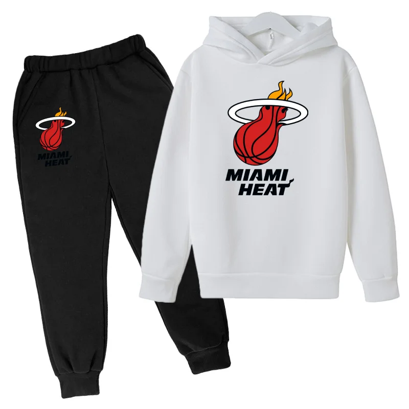 

2022Basketball Team Spring New Street Fashion Boy Girl Hoodie Suit Cotton Kids Hooded Sportswear Set 3-14Y Boys Clothes 2 Pes