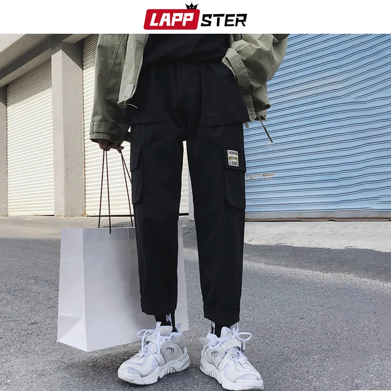 LAPPSTER Мужские Streetwear бегуны Брюки 2019 Mens Hip Hop Black Тренировочные штаны мужчины
