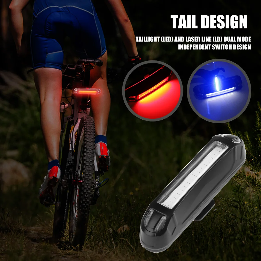 

Задний светодиодный фонарь для горного велосипеда, портативный Зарядка через USB, 100 лм