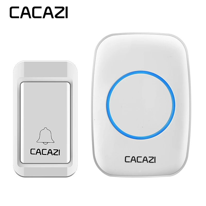 

CACAZI Self-powered Wireless Doorbell Waterproof 120M Remote No Battery Button US EU UK AU Plug Smart Home Radio Bell 220V Chime