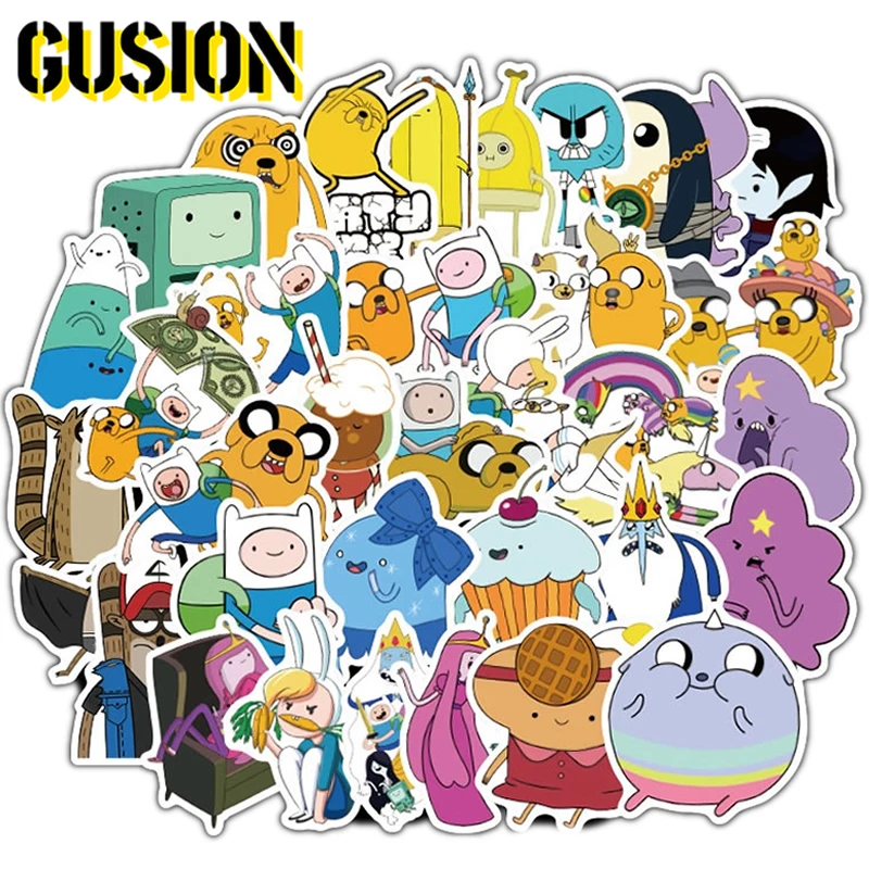 50 ⑤ упак. Мультяшные наклейки на время приключений скейтборд багаж чемодан