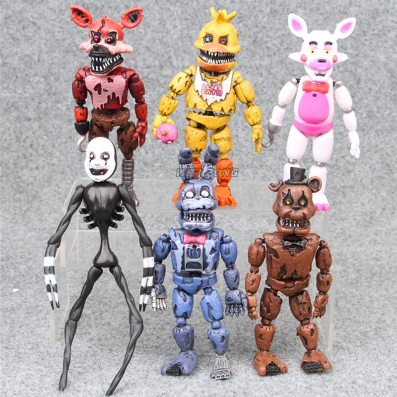 6 шт./партия игры с рисунком персонажей из пять ночей в Фредди принтом Полночь